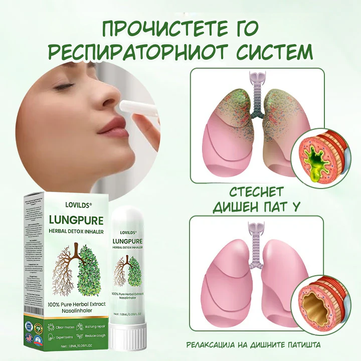 LungPure Вашиот природен пат до полесно дишење и почисти бели дробови