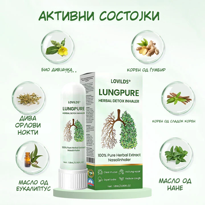 LungPure Вашиот природен пат до полесно дишење и почисти бели дробови