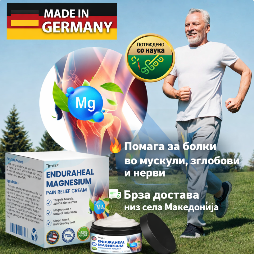 ENDURAHEAL MAGNESIUM – Крема за Болка во Зглобови, Артритис и Ревматизам