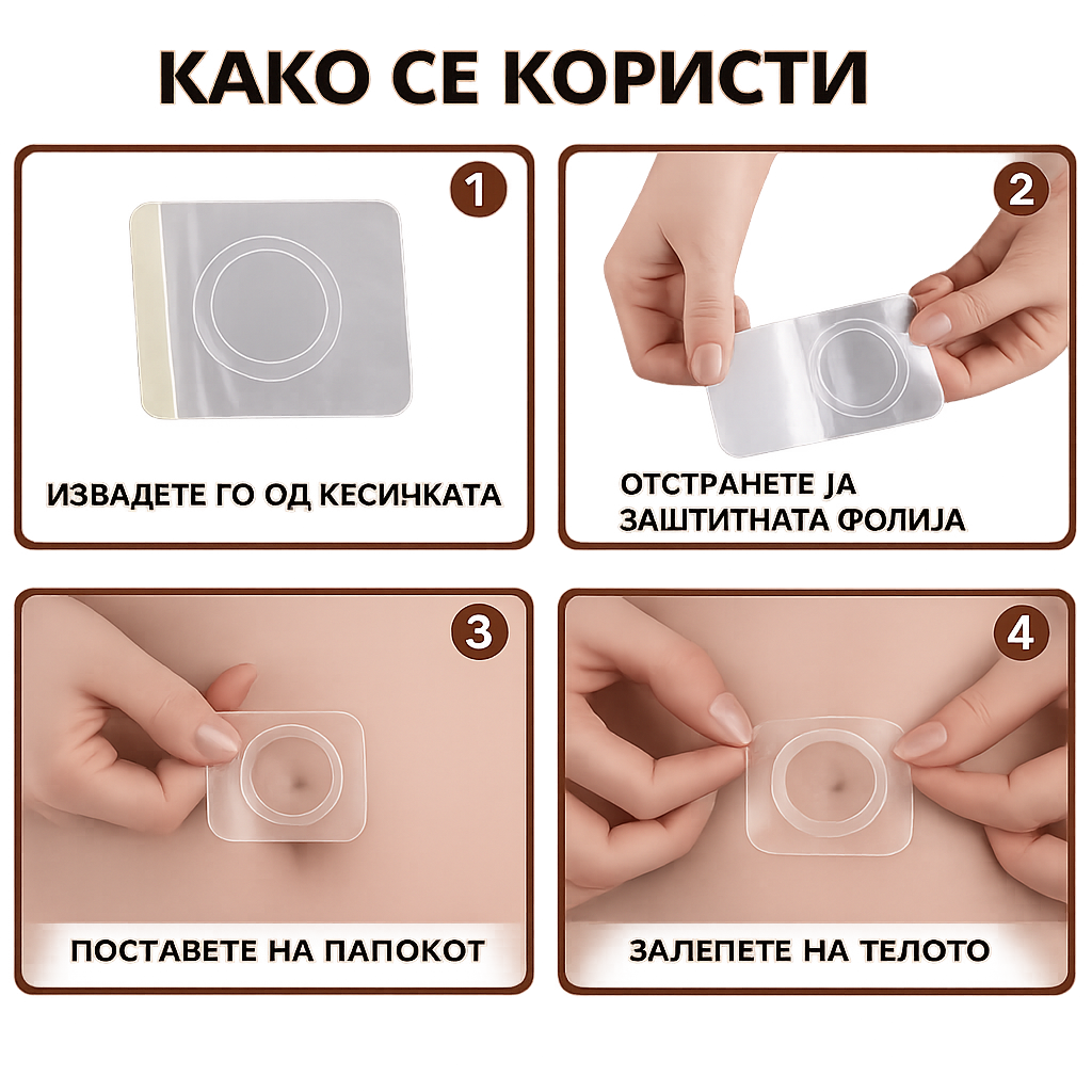 ⭐ Slim Patch GLP-1 – Природни фластери за поддршка при слабеење (30 парчиња)