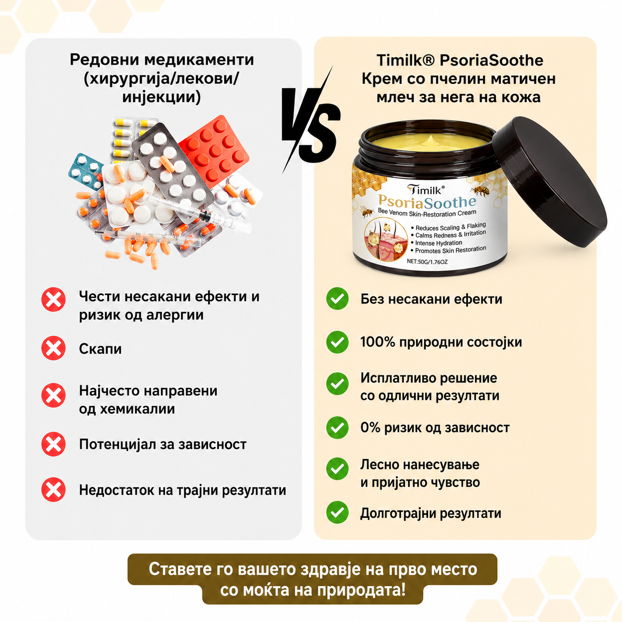 🌿 PsoriaSoothe – Крем за Нега на Кожа Склонa Кон Псоријаза, Егзема и Дерматитис