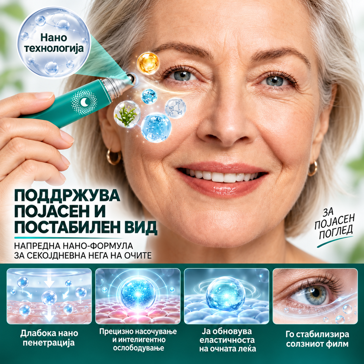 OptiClear™ Nano Eye Roller — АКО ВИДОТ ТИ СТАНУВА ПОЗАМАТЕН И СИТНИТЕ БУКВИ ВЕЌЕ НЕ СЕ КАКО ПОРАНО, НЕ ЧЕКАЈ ДА СТАНЕ УШТЕ ПОИЗРАЗЕНО