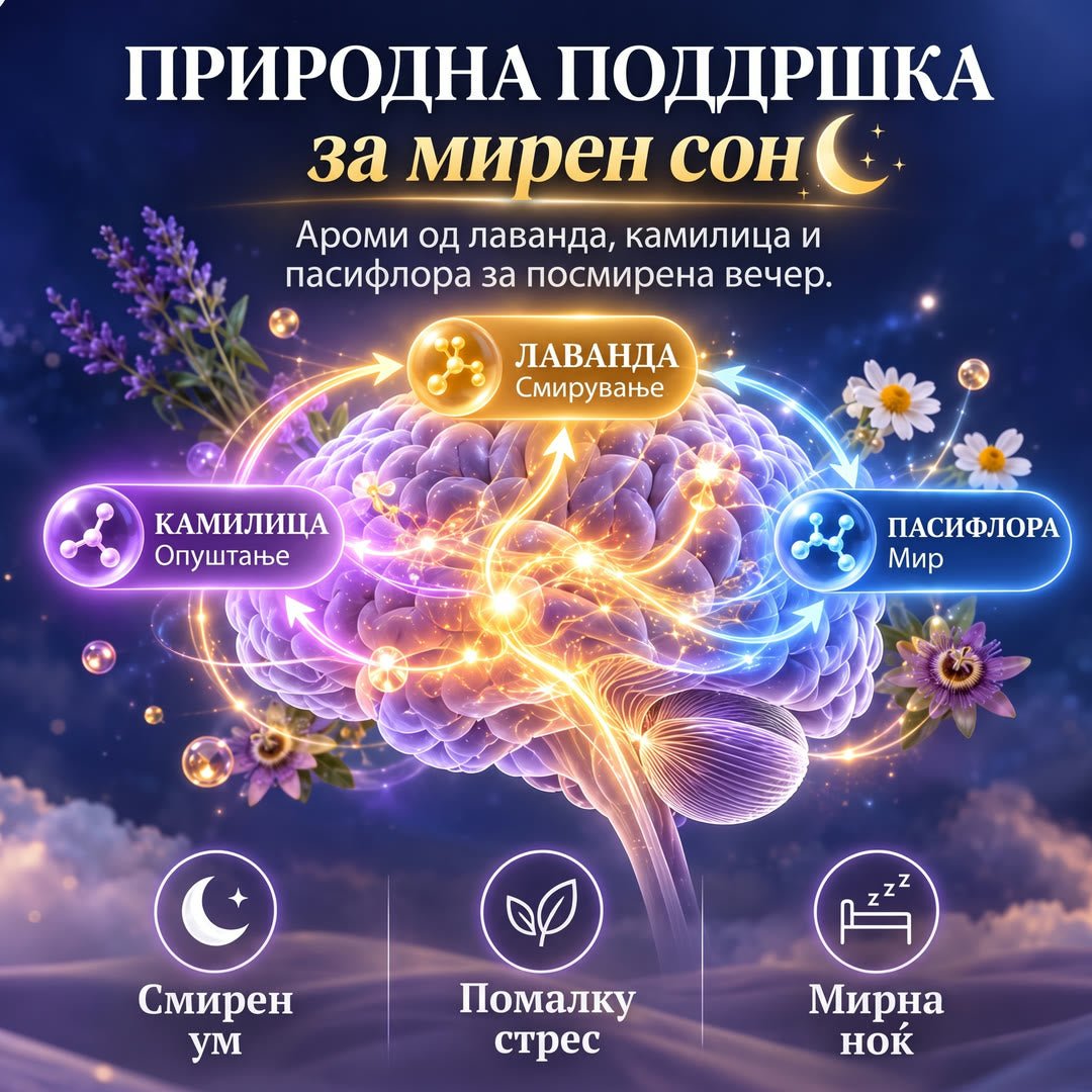 Лаванда, камилица и пасифлора за мирен сон